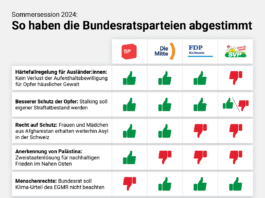 Sommersession 2024: So haben die Bundesratsparteien entschieden