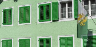 Abschaffung Liegenschaftssteuer: Bevölkerung im Thurgau muss mit Steuererhöhungen rechnen Ein grünes Haus im Thurgau mit dem kantonalen Wappen und grünen Fensterläden.