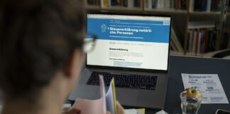 Systemwechsel Liegenschaftssteuern: Ein Geschenk für die reichsten Immobilienbesitzer Eine Frau füllt ihre Steuererklärung am Computer aus.